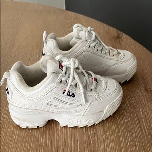 White retro filas for toddlers size 9